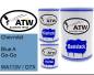 Preview: Chevrolet, Blue A Go-Go, WA113V / G7X: 500ml Lackdose + 500ml Klarlack + 250ml Härter - Set, von ATW Autoteile West.